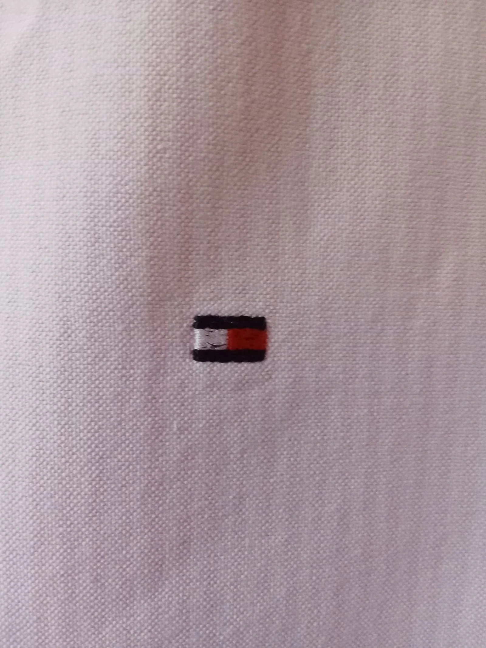 Camisa masculina listras brancas e rosas Tommy Hilfiger tamanho G em ótimo estado 100% algodão | Inclui 4 botões de reposição – photo 4